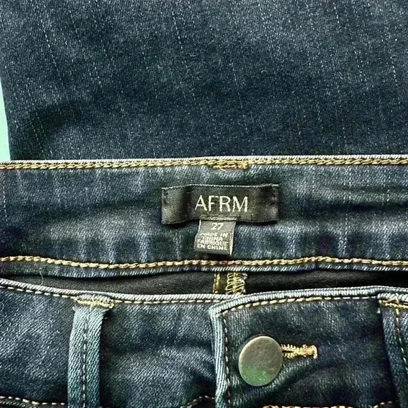 AFRM Richards High Rise Skinny Jeans In Indigo Dark Wash Size 27 - Picture 5 of 6